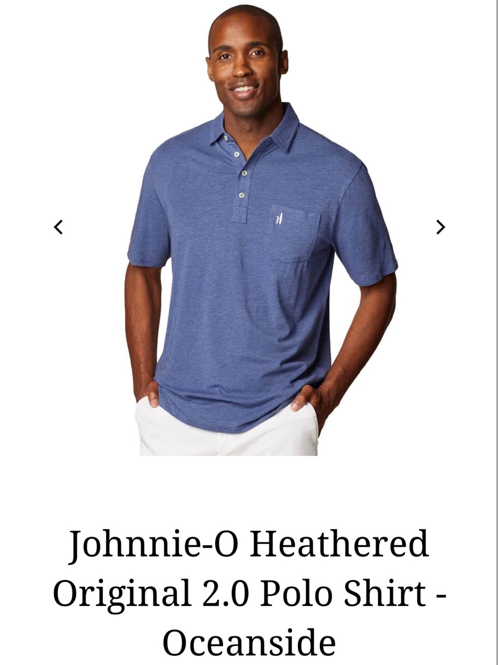 johnnie-O Oceanside Heathered Polo - Blue